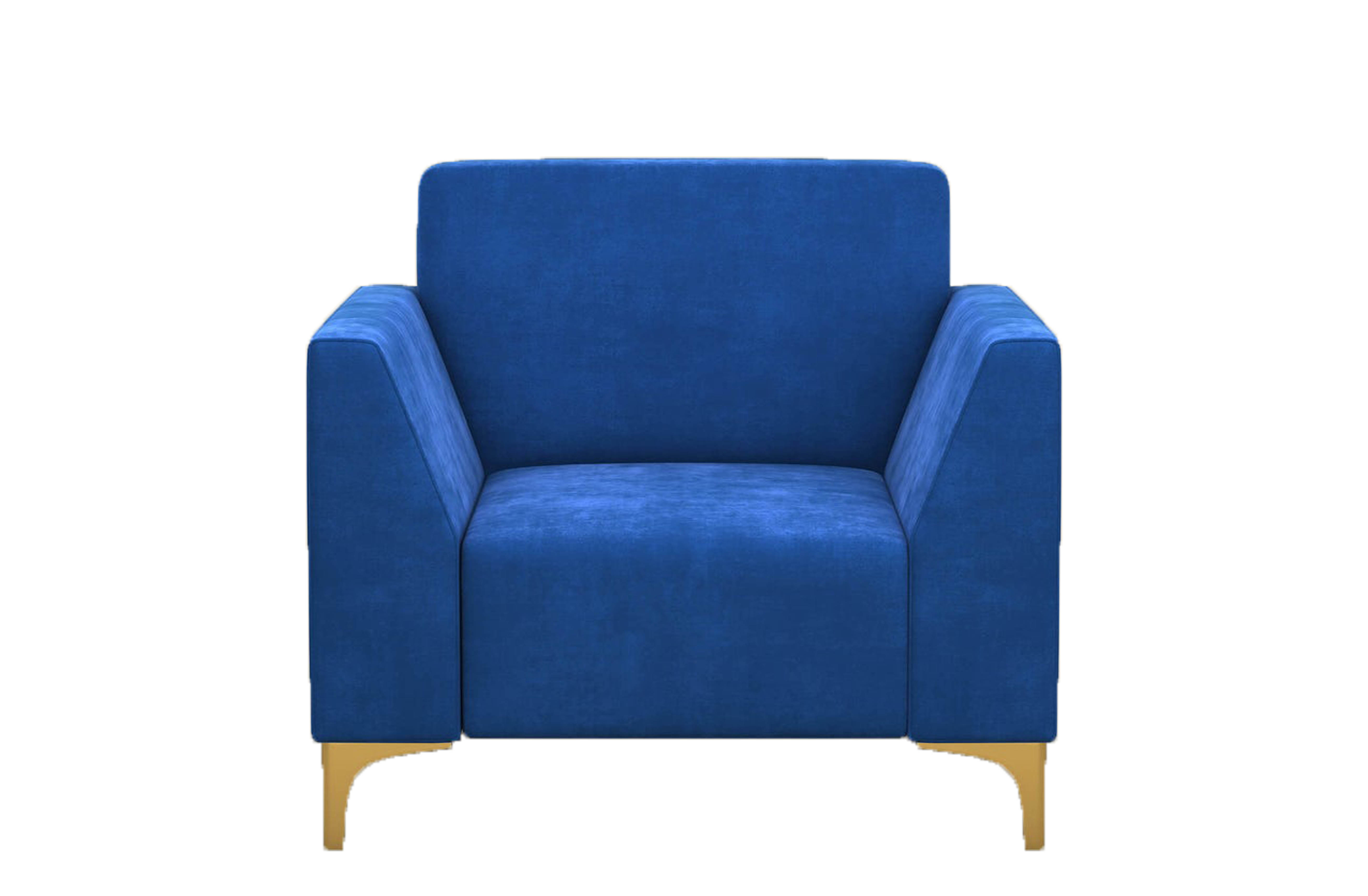 kia 1 seater blue sofa