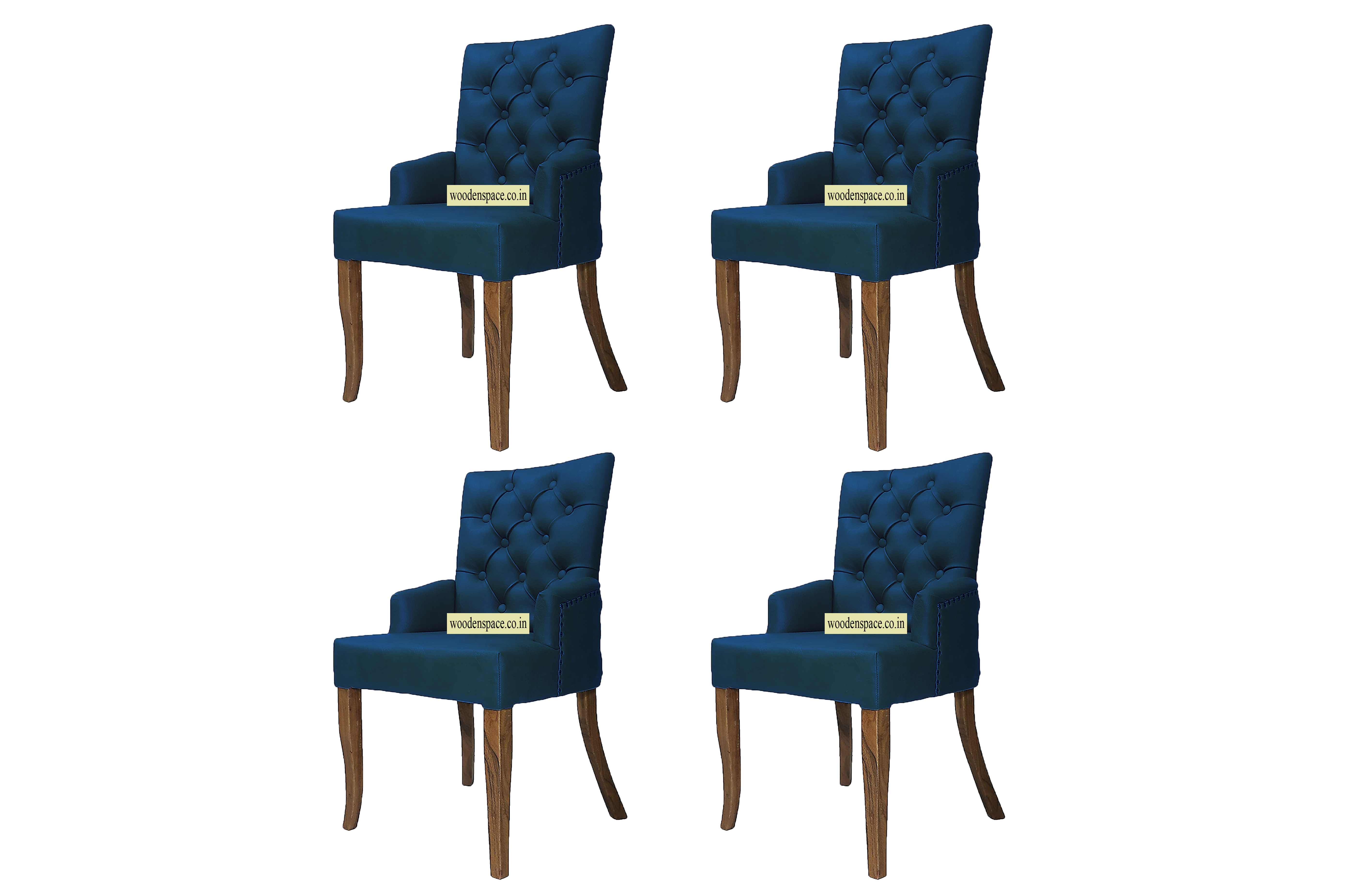 Vintage  blue 4 chairs combo