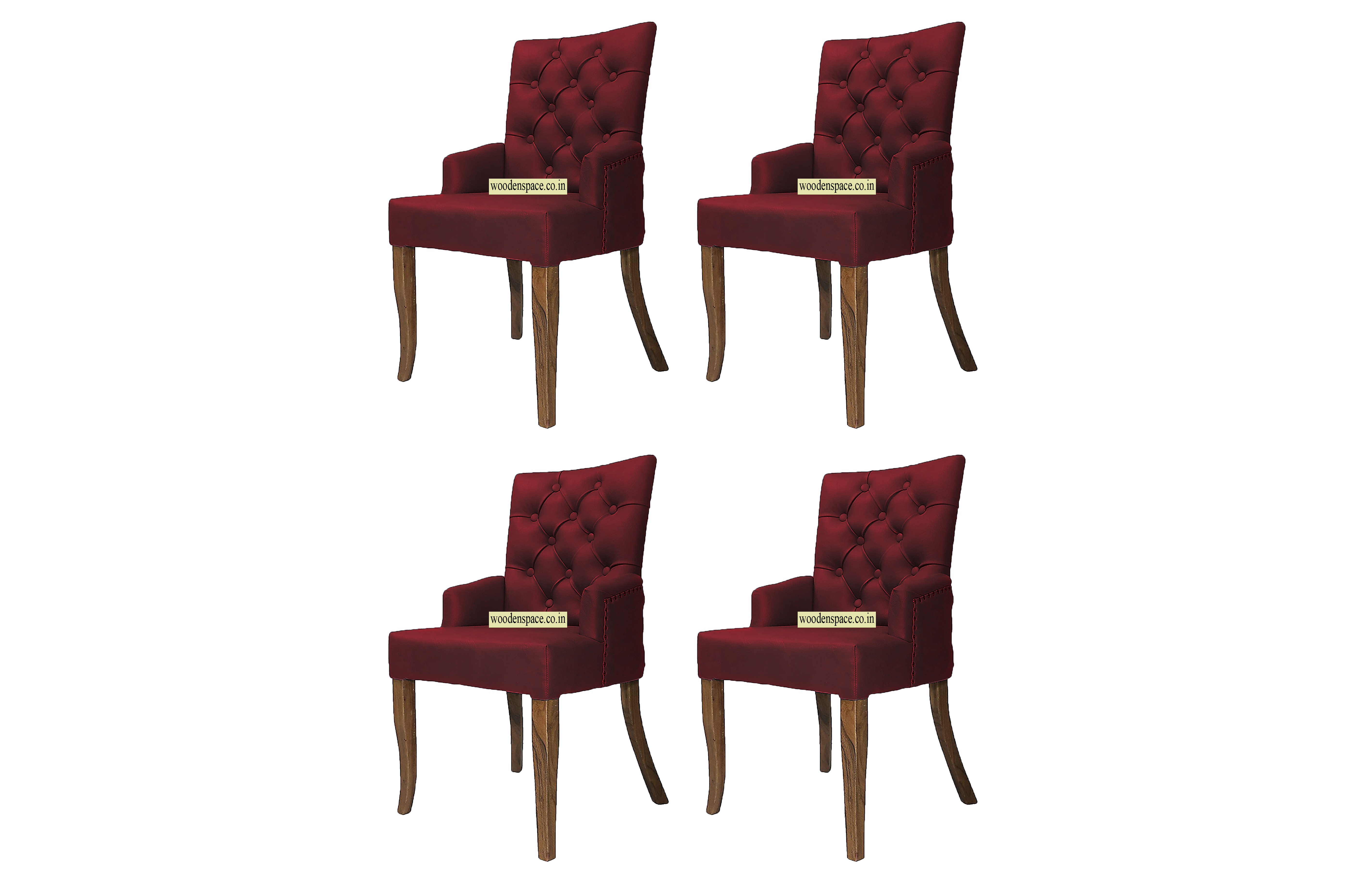 Vintage Maroon  4 chairs combo