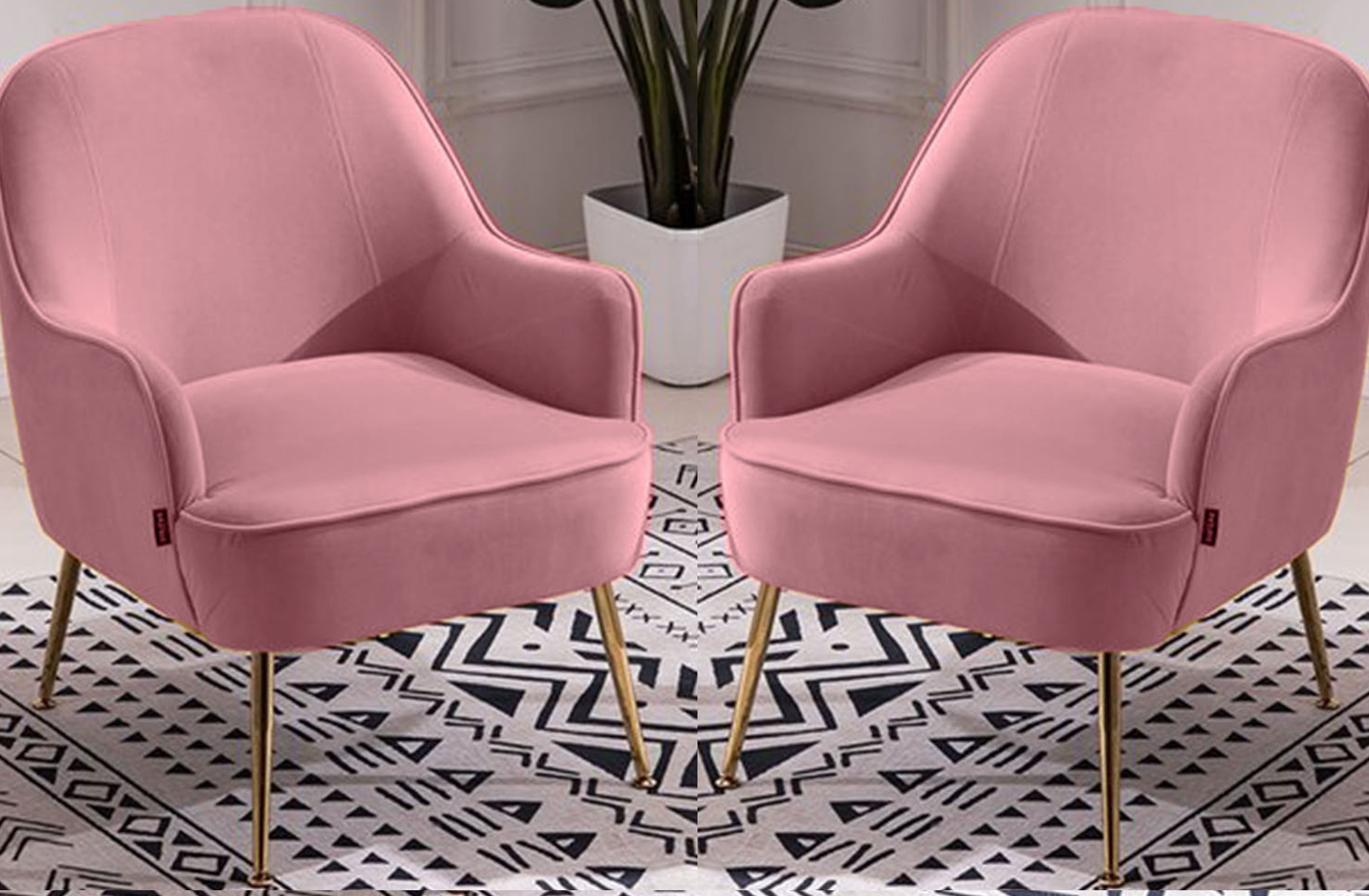 Ciya pink living room chair (pack of 2)