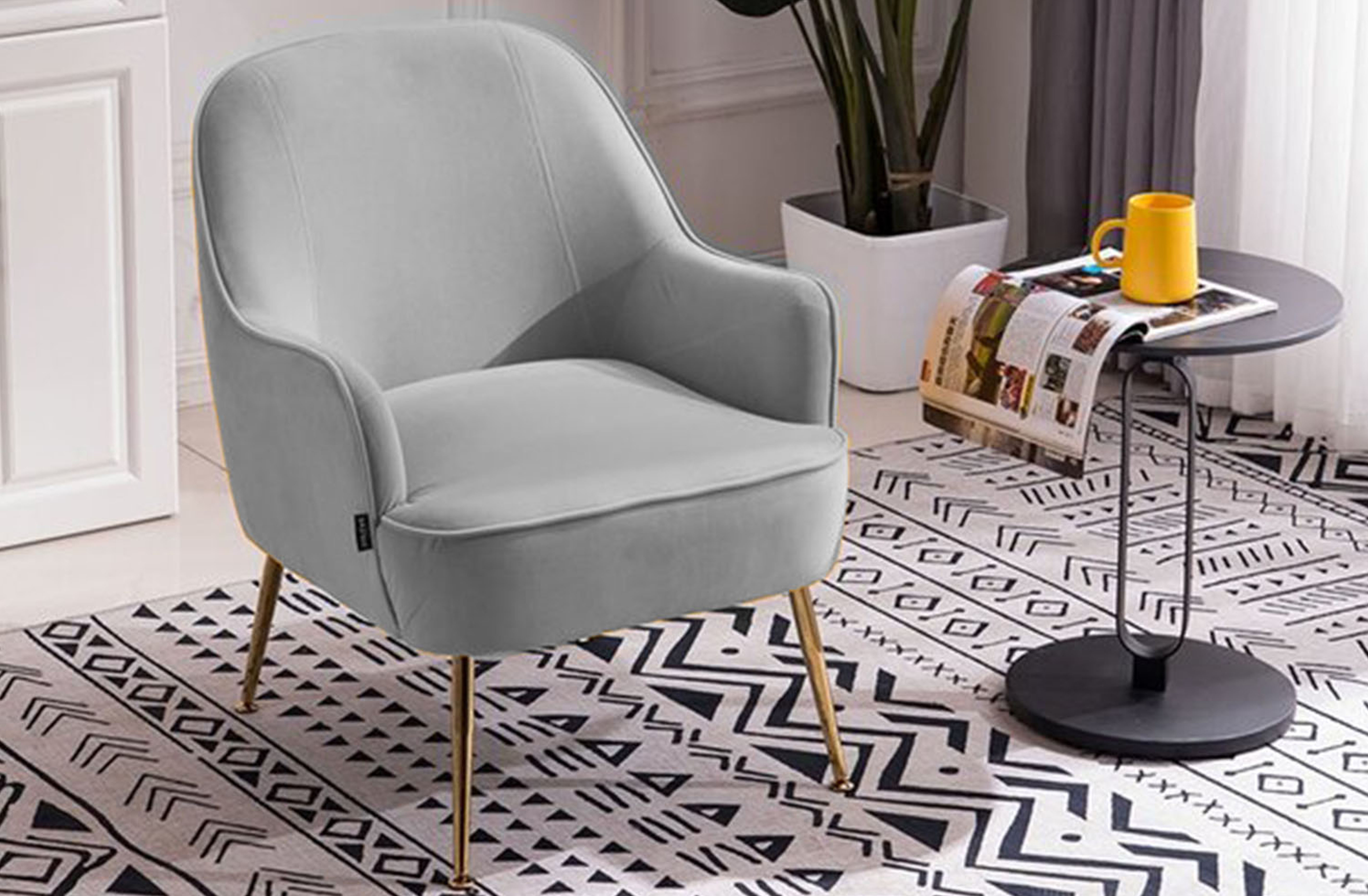 Ciya gray living room chair