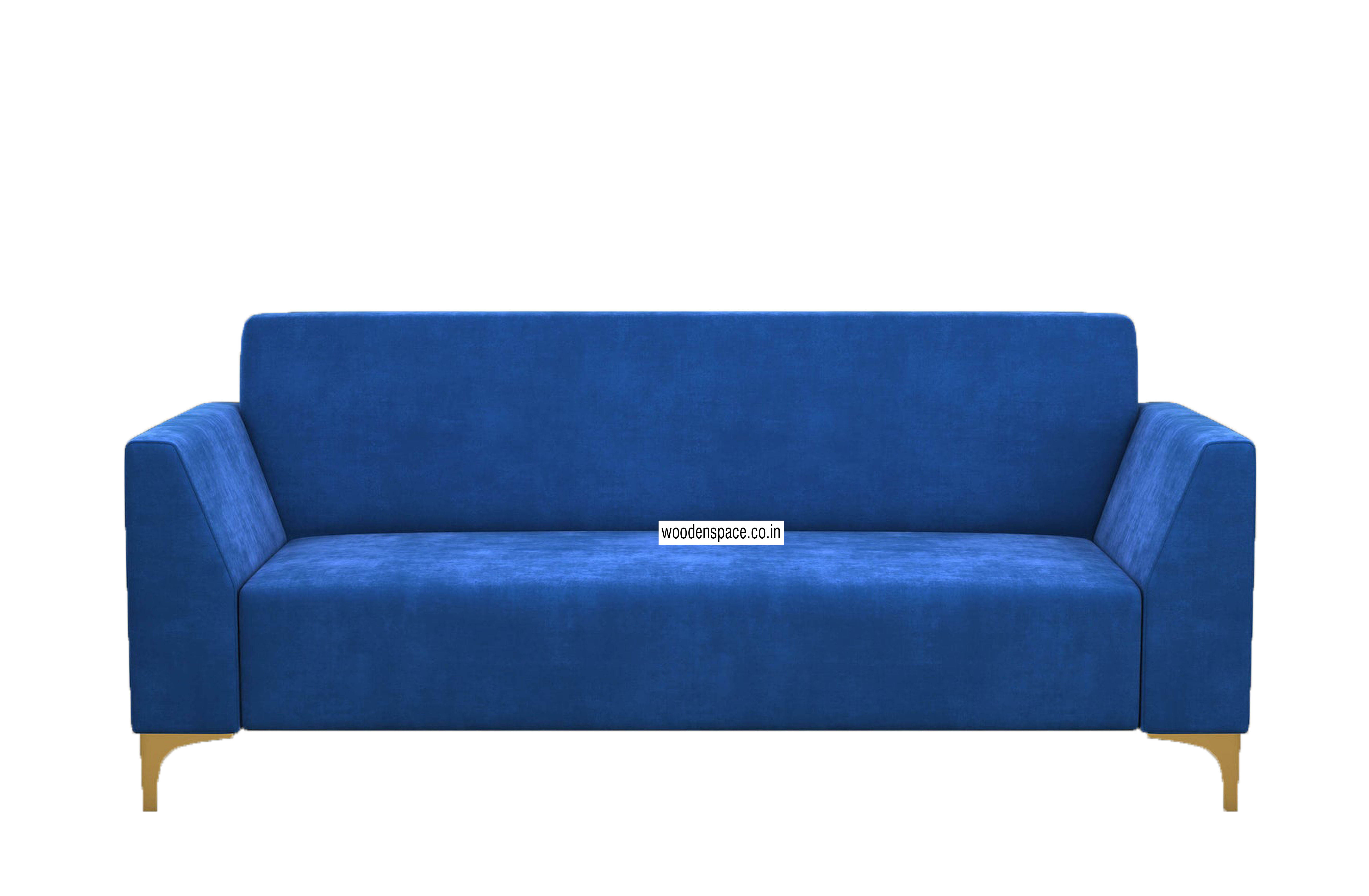 Kia 3 seater blue sofa