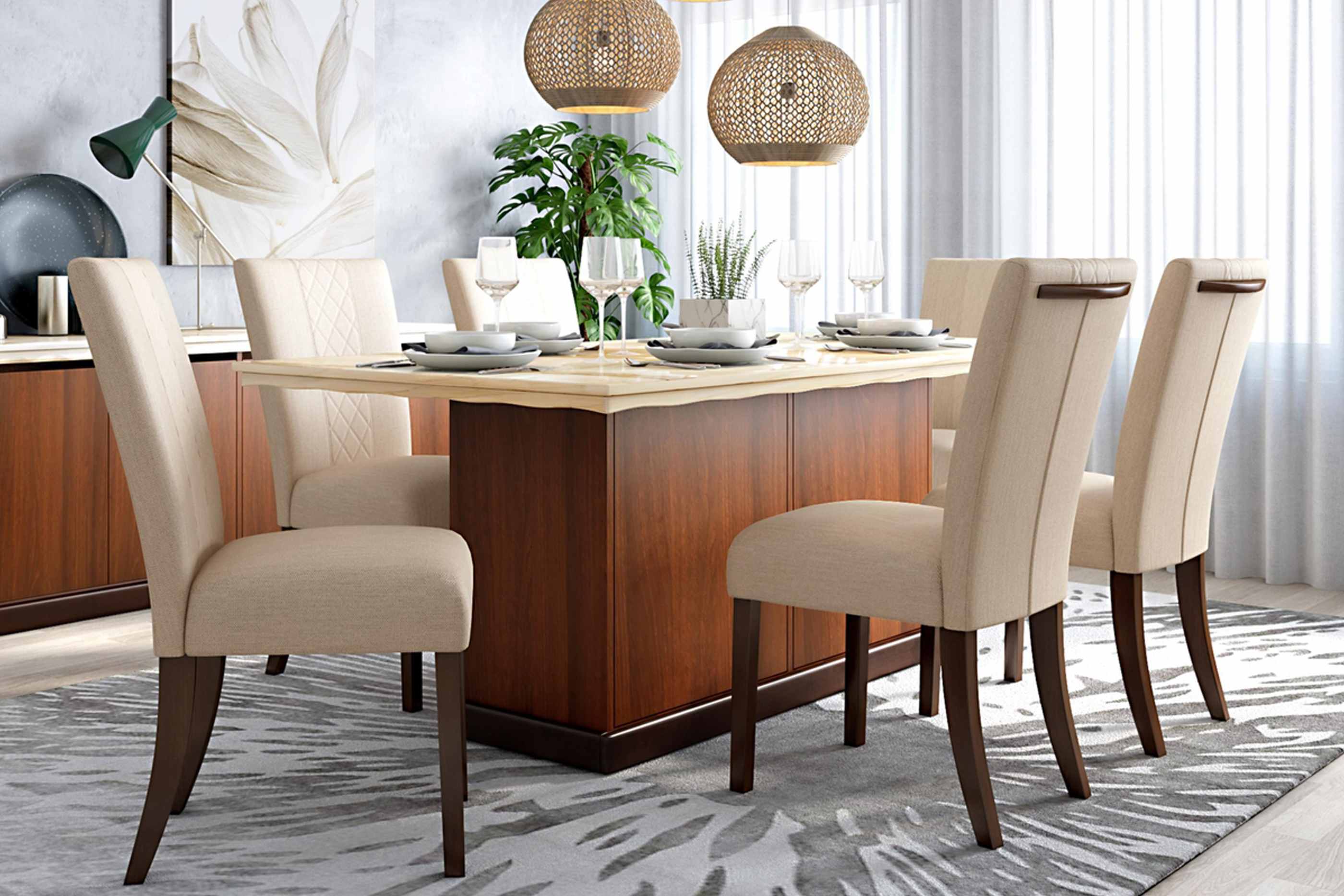Lux Dining Table With 6 Chairs