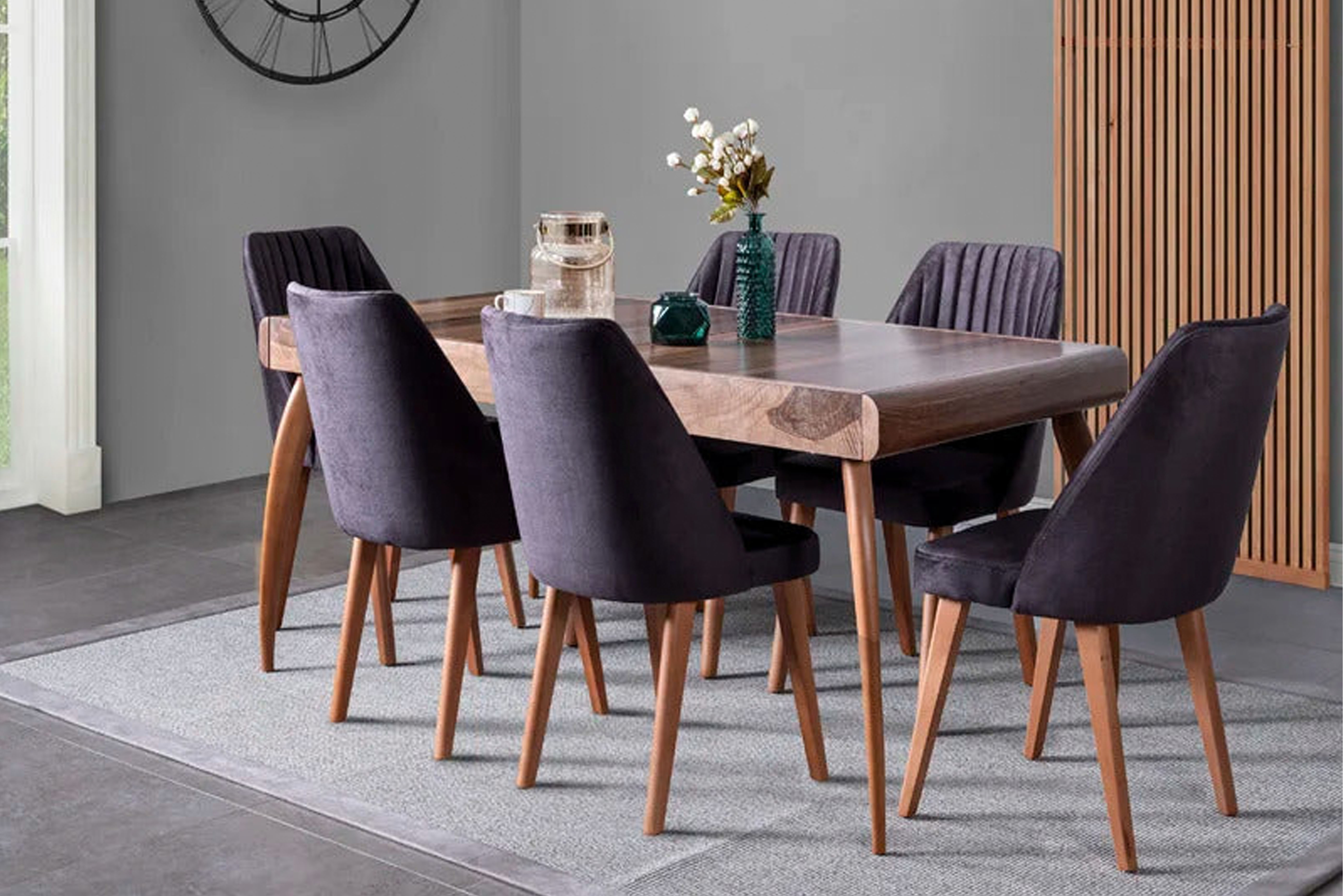 Ever dining table set with 6 chairs