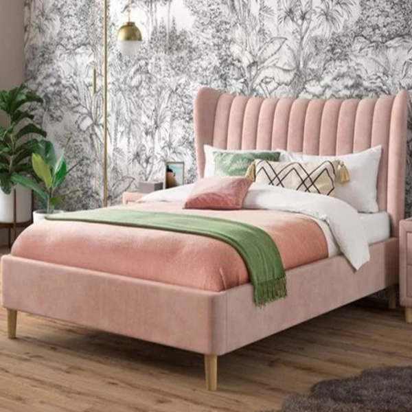Lona pink king size bed