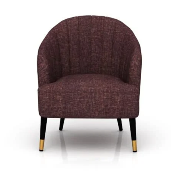 WOODEN SPACE Stylish Holend Velvet Rosewood Armchair for Living Room, Office and Hotel || One Seat Wooden Sofa Armchair for Living Room